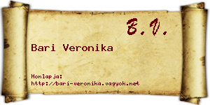 Bari Veronika névjegykártya